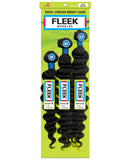 FLEEK 100% VIRGIN REMY BUNDLE 3PCS-NEW DEEP