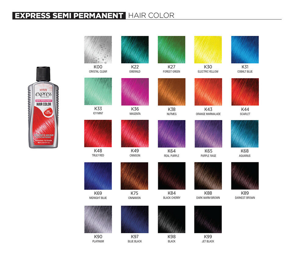Kiss Express Color Semi Permanent Hair Color – Queen B's Beauty Mart